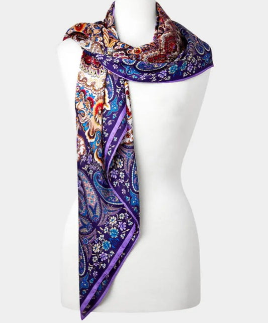 Kaleidoscope Silky Scarf Purple