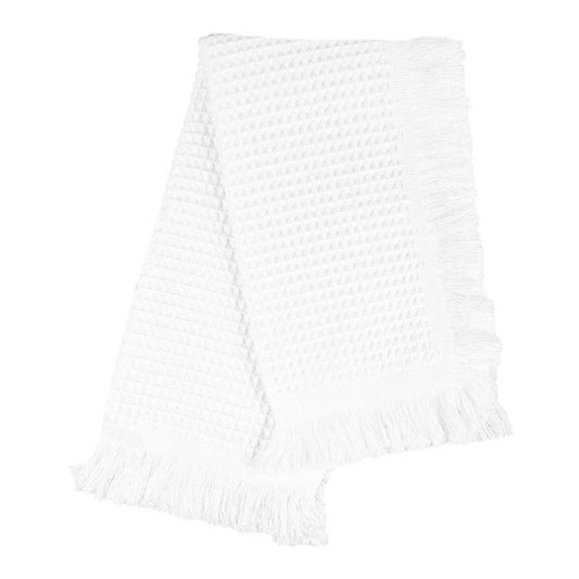 White Waffle Shawl