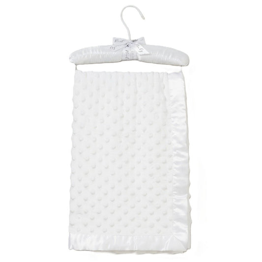 White Luxury Ultra Soft Bubble Velour Wrap
