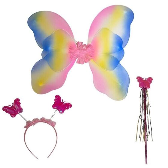 Rainbow Wing Set Kids Pink 36504