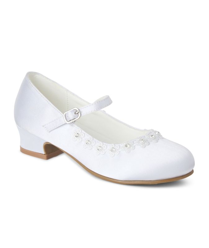 Girls White Betty Communion Shoe