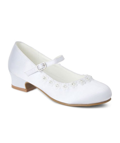 Girls White Betty Communion Shoe