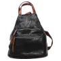 Anti theft unisex backpack with two zippers BLACK ygc234