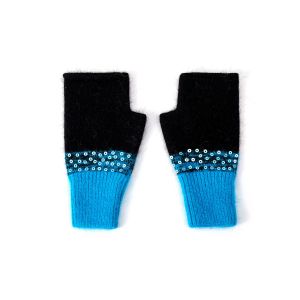 Sequin Gloves Blue sd0062