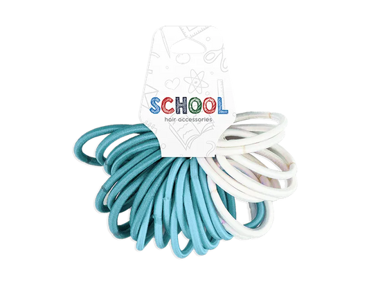 Girls Blue and White Hair Bobbles