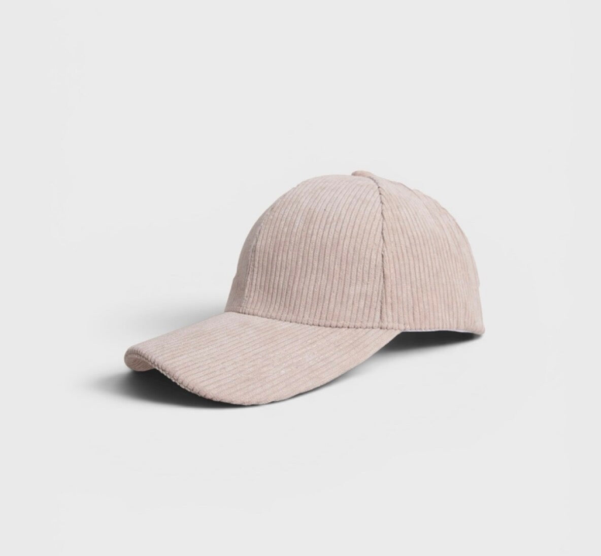 Trendy Corduroy ladies Cap Beige