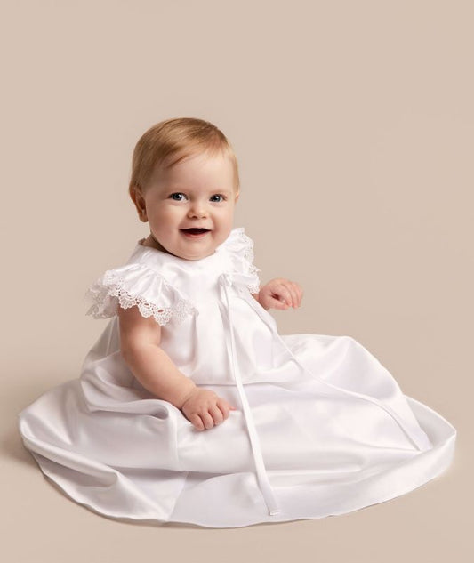 Girls White Francesca Christening Dress