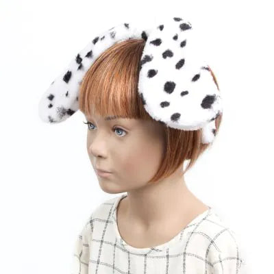 Floppy Black and White Bunny Ears Headband 067379