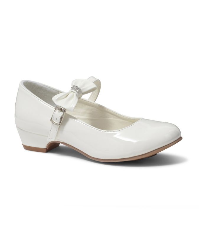 Girls White Danielle Communion Shoe