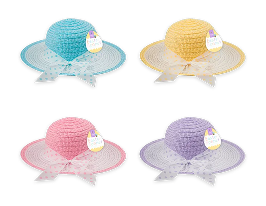 Easter Bonnet with Ribbon - Various Colours