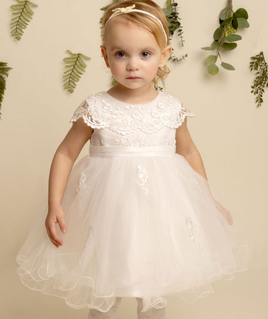 Girls Ivory Fay Christening Dress