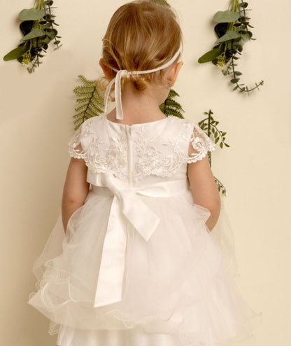 Girls Ivory Fay Christening Dress