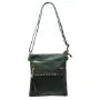 Multi zip crossbody with stud button GREEN 6673