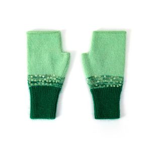 Sequin Gloves Green sd0062