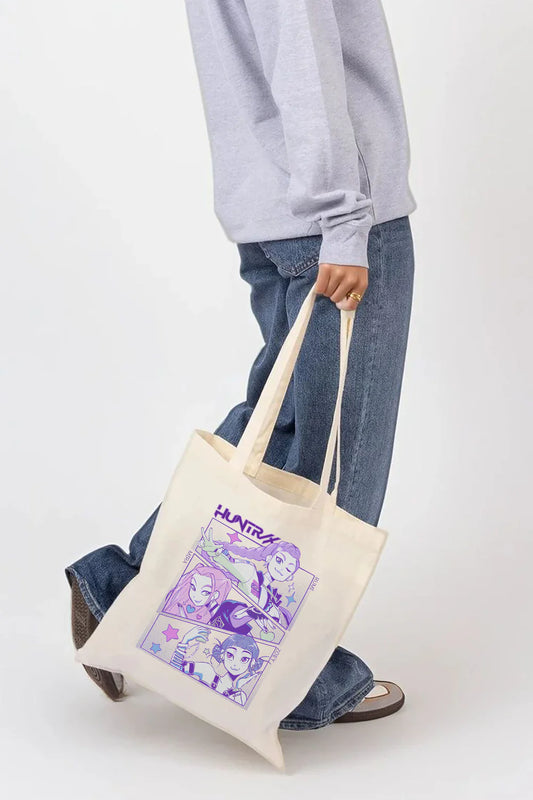 Huntrix K-Pop Printed Cotton Tote - Natural