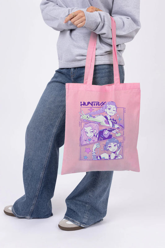 Huntrix K-Pop Printed Cotton Tote - Pink