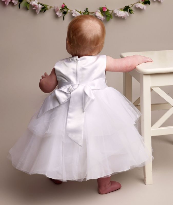 Girls White K038 Christening Dress