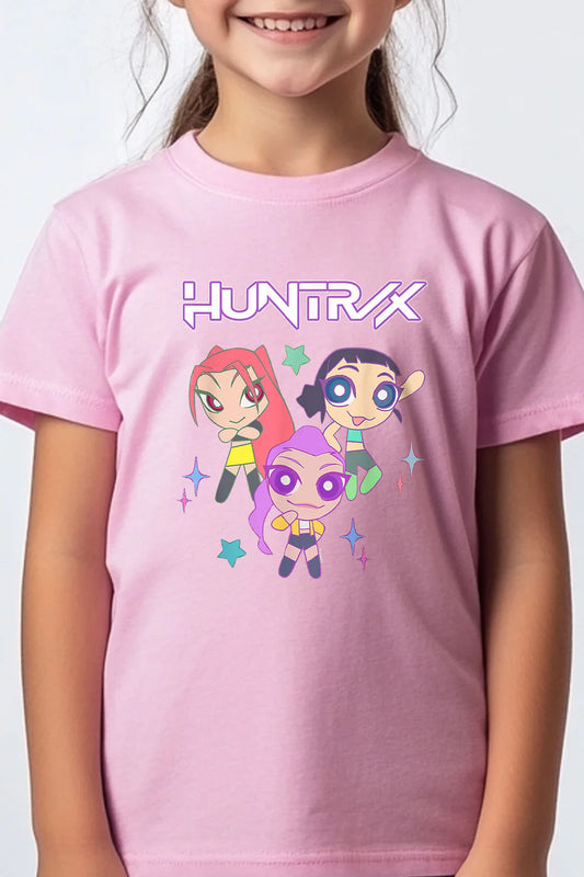Huntrix Anime Printed T-Shirt - Pink