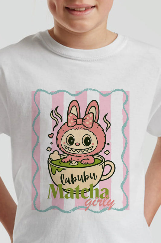 Matcha Girly Printed T - White