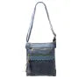 Multi zip crossbody with stud button LAKE 6673