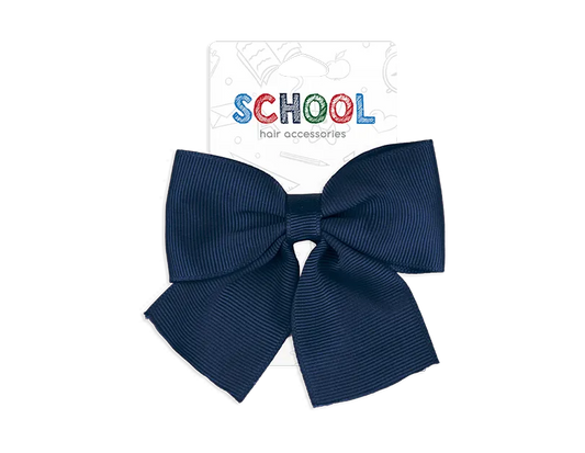 Girls Navy Bow Hair Accessory