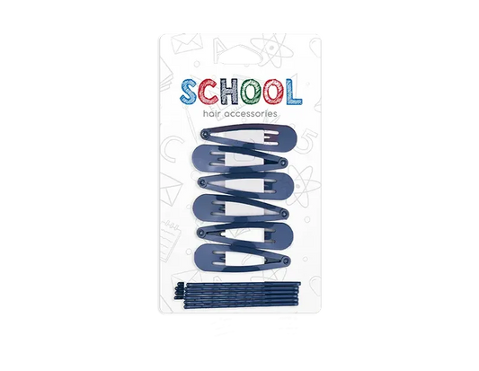 Girls Navy Hair Clips
