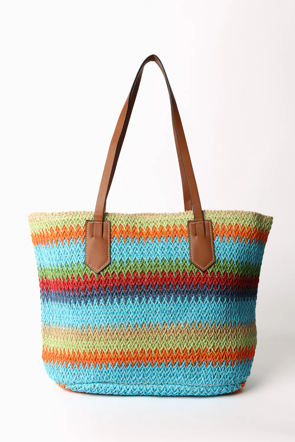 Multicolour Striped Tote Bag