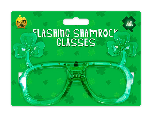 St Patrick's Day Shamrock Light Up Glasses