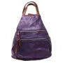 Anti theft unisex backpack with two zippers PURPLE ygc234