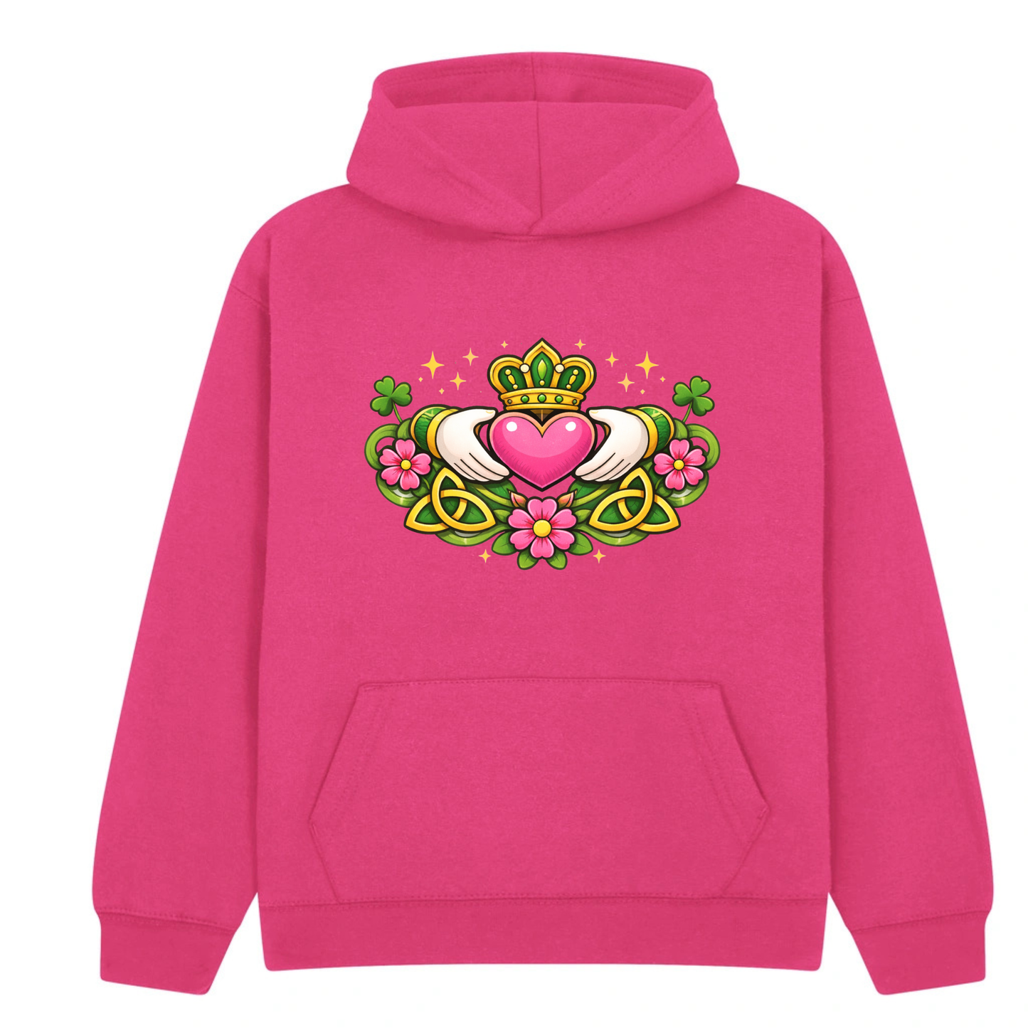 Claddagh Heart EXCLISIVE Design  Pink Hoodie
