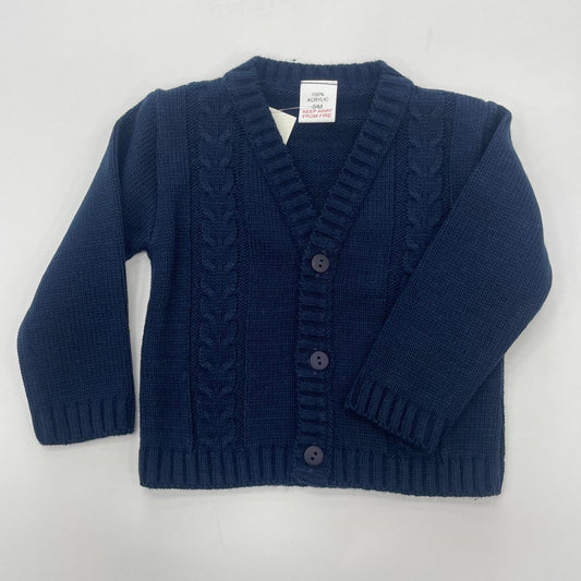 Boys Navy Knit Cardigan