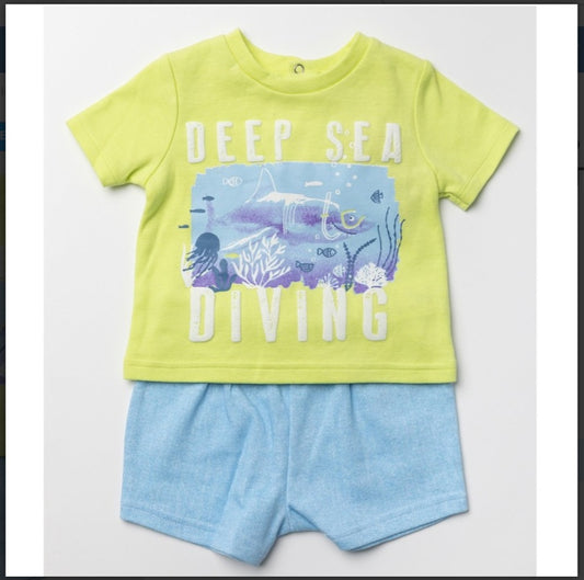 Baby boy deep sea t-shirt and shorts