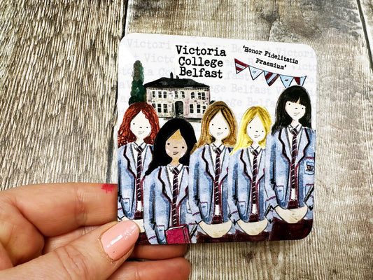 Victoria College Square Drink Coaster