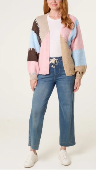 Stitch ColourBlock Knit Cardigan