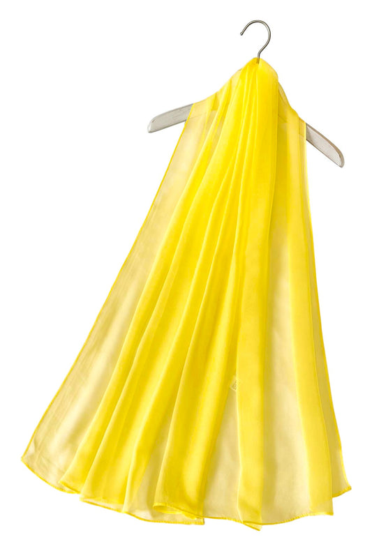 Plain chiffon scarf-lemon