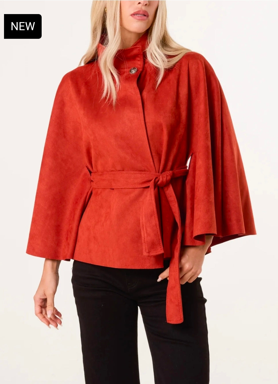 Short Kimono Inspired orange Coat