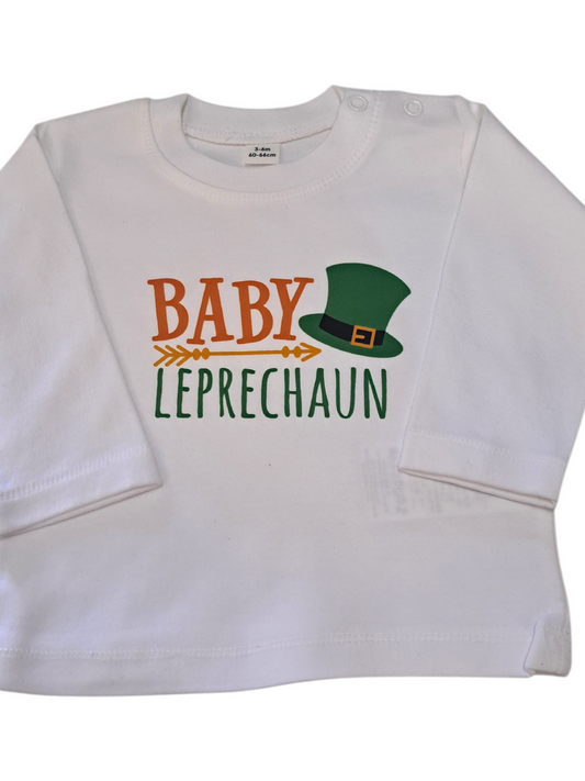 Baby Leprechaun White Long sleeve T-Shirt