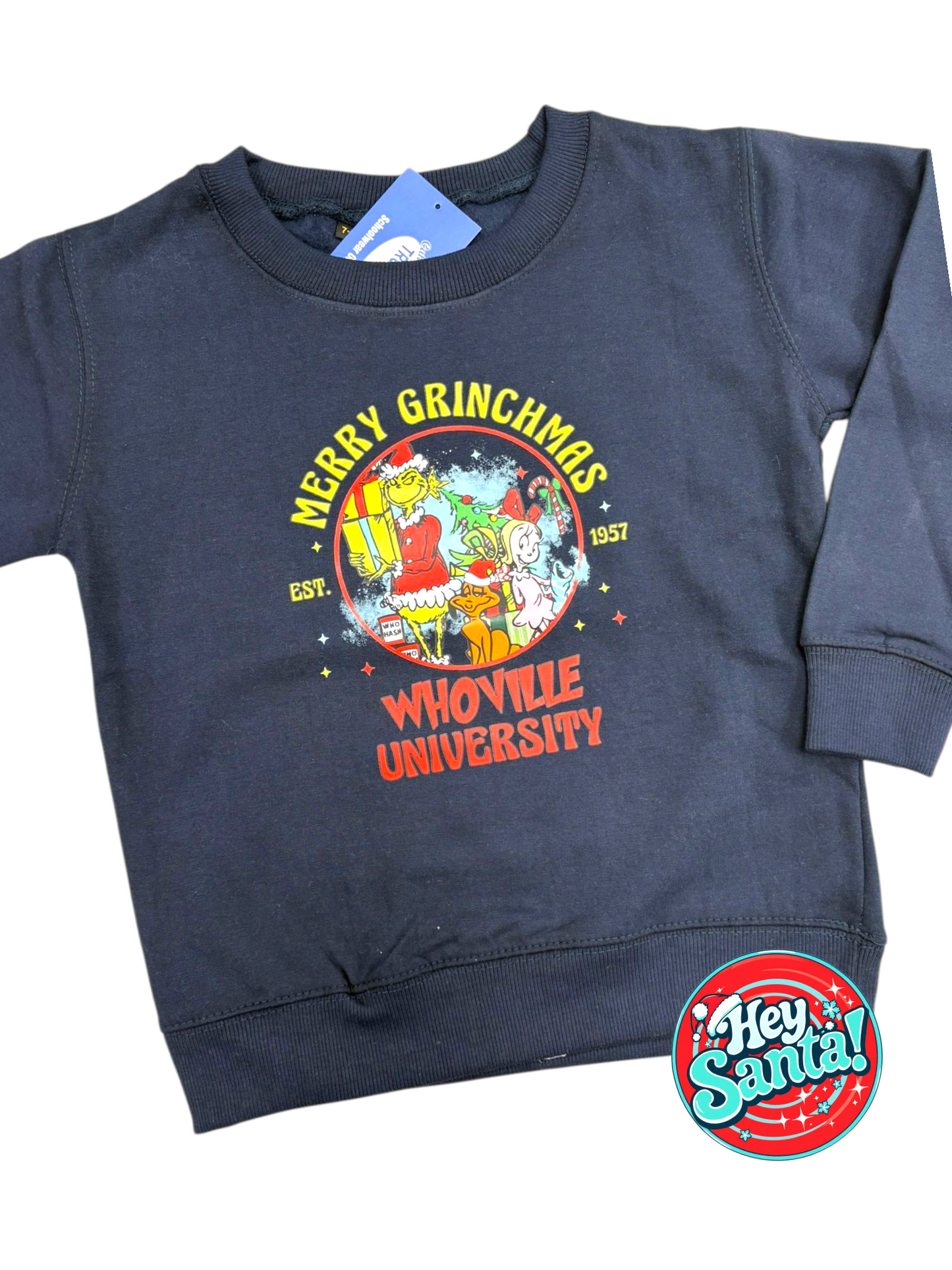 Christmas Jumper Merry Grinchmas Navy