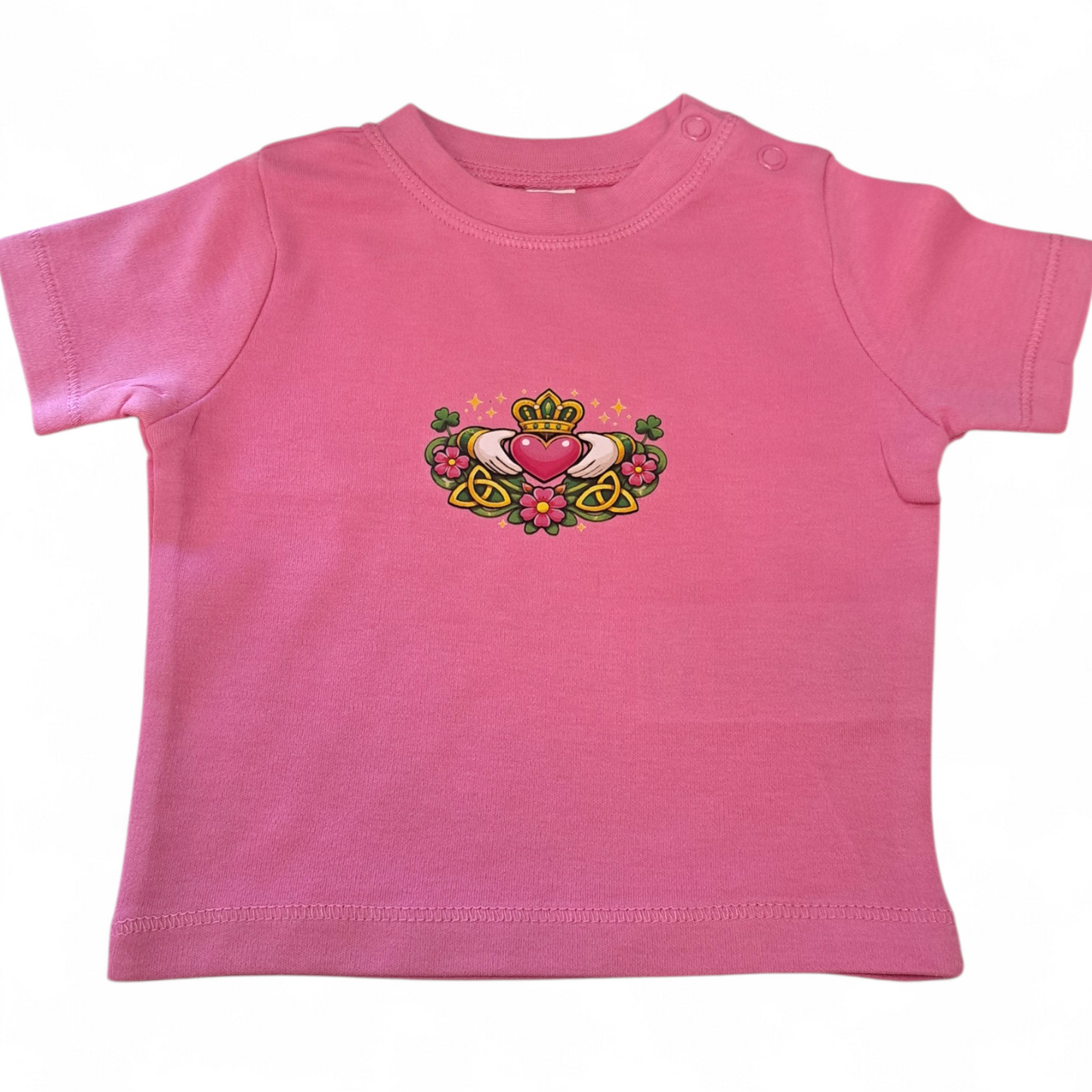 Claddagh Heart Baby, Pink T-Shirt