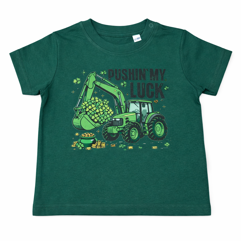 Pushin My Luck Bottle Green T-Shirt