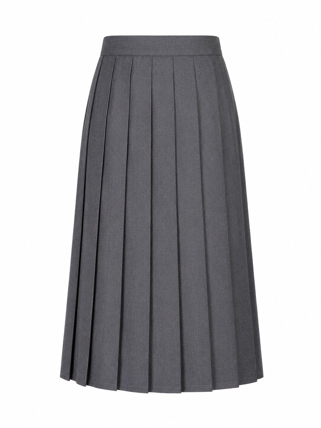 Full Length Grey Pleated Skirt
