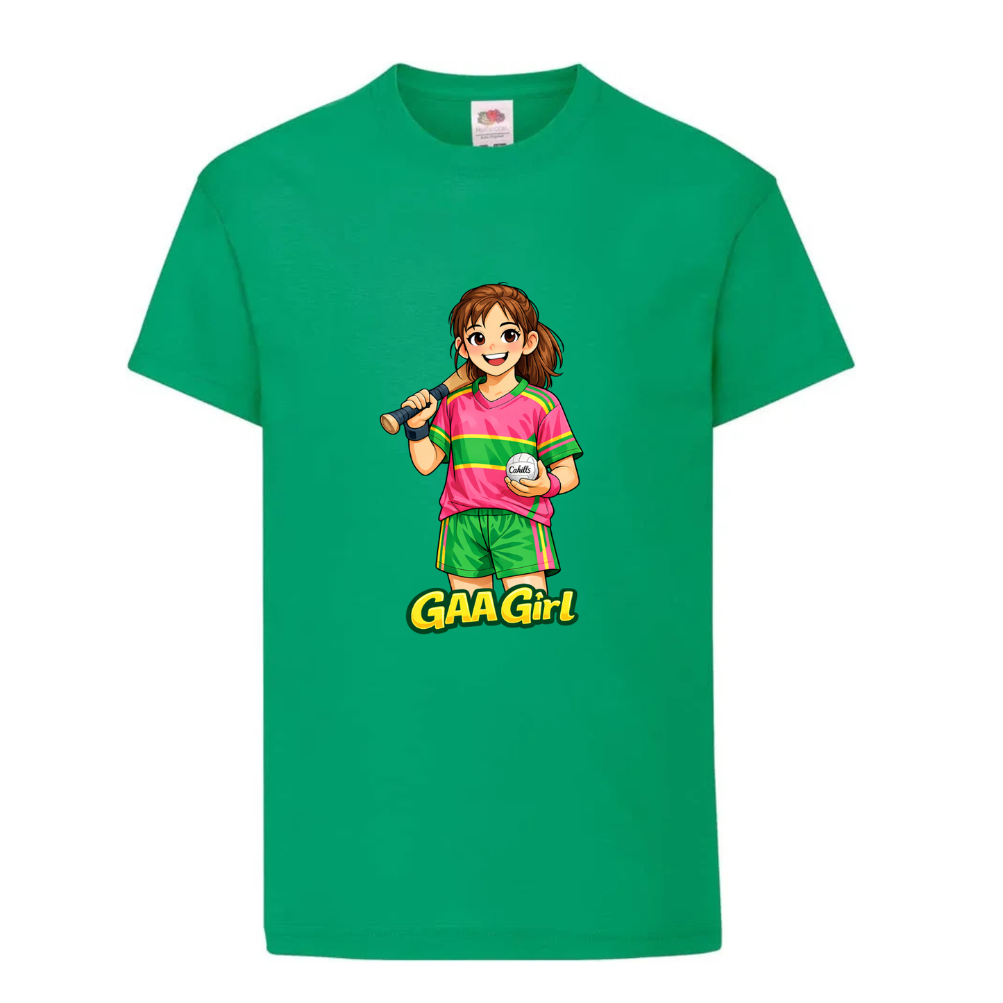 GAA Girl Camogie EXCLUSIVE DESIGN Green T-Shirt
