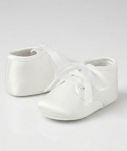Baby Boy Cream Louis Ribbon Tie Boot Style Christening Shoe