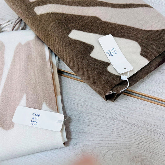 White Neutral Colour Winter Fringed Scarf
