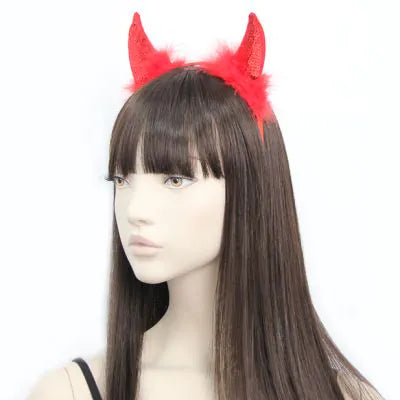 Sequin Red Devil Horn Headband 099059