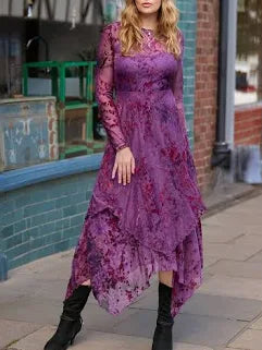Joe Browns Petite - Fabulous Flocked Maxi Dress - wf722ap