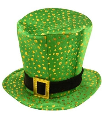 St Patrick's Day hat topper with buckle and shamrock