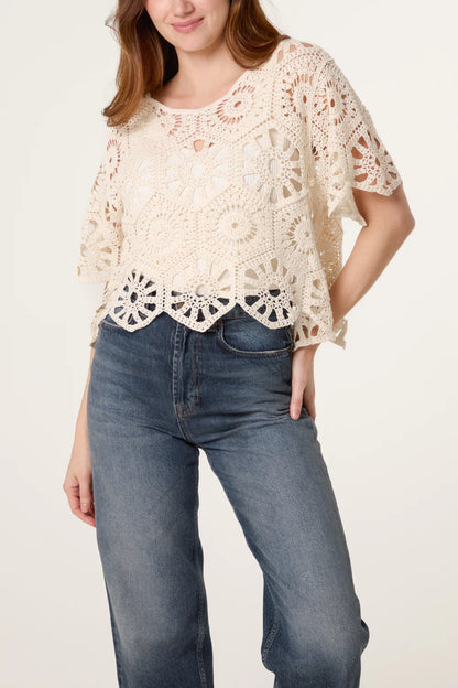 Floral Patterned Boxy Fit Top