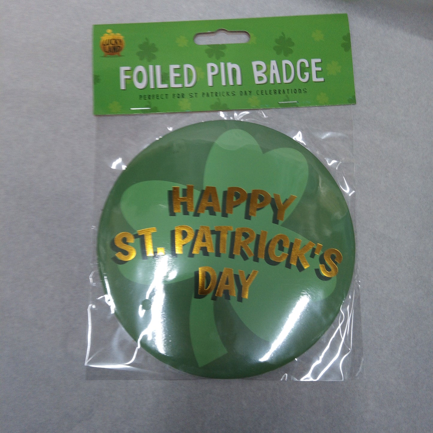 Lucky Land Foil Pin Badge