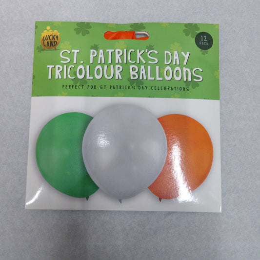 Irish  Tricolour Balloons 12pk